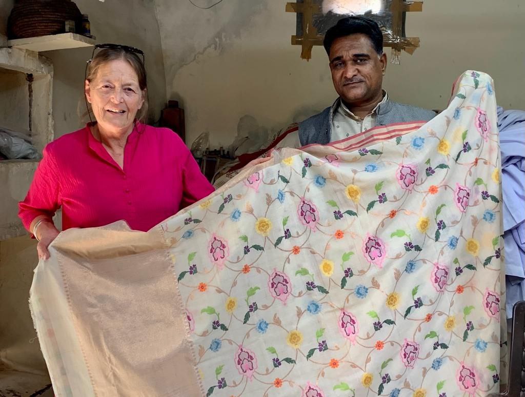 Lisa in Lilac Jarul Kota Doria Silk Sari main image 0